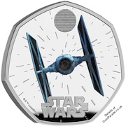 2024 TIE Fighter 50p Silver Proof - Star Wars - Charles III